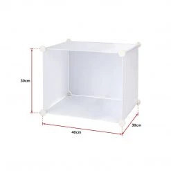 Randy & Travis Machinery White Cube DIY Shoe Cabinet Rack Storage Portable Stackable Organiser Stand