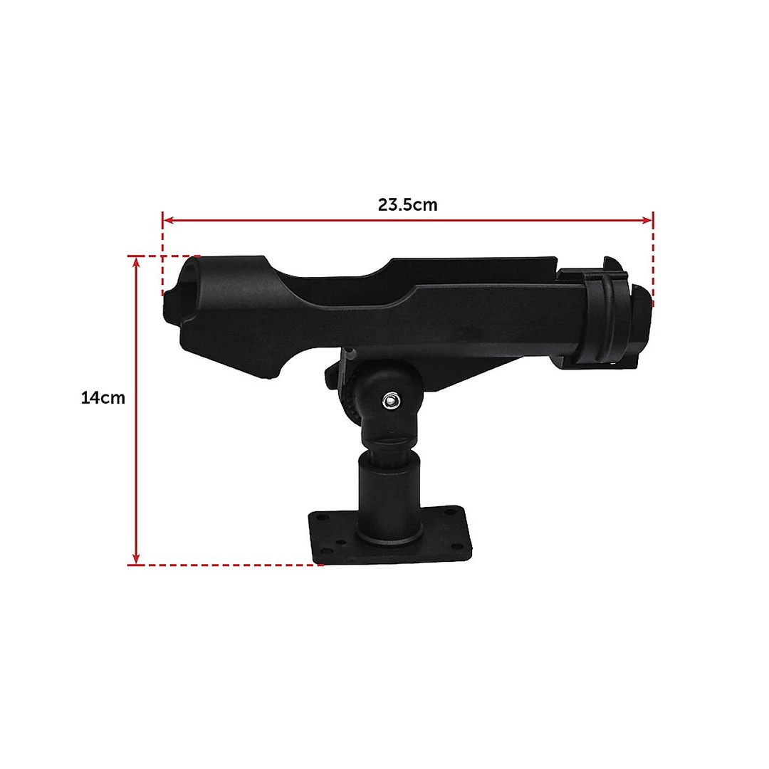Randy & Travis Machinery Outdoor & Leisure 4PC Kayak Boat Fishing Pole Rod Holder Tackle Kit Adjustable Side Rail Mount