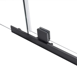 Della Francesca 900 X 700 X 1900mm Framed Safety Glass Pivot Door Shower Screen In Black