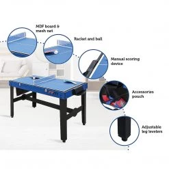 Randy & Travis Machinery 4FT 12-in-1 Combo Games Tables Foosball Soccer Basketball Hockey Pool Table Tennis Games & Hobbies