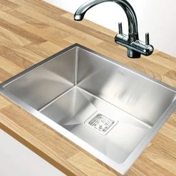 Brienz 550x455mm Handmade 1.5mm Stainless Steel Sink With Square Waste