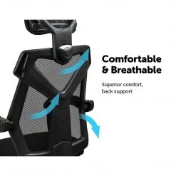 Randy & Travis Machinery Office Chair Gaming Computer Chairs Mesh Back Foam Seat - Black Furniture