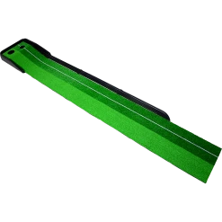 Randy & Travis Machinery Home & Lifestyle Indoor Practice Putting Green 2.5m Mat Inclined Ball Return Fake Grass 2 Holes