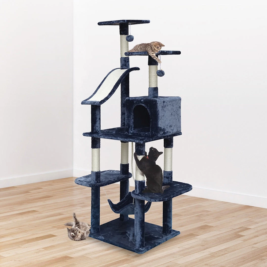 Randy & Travis Machinery 171cm Cat Tree Trees Scratching Post Scratcher Tower Condo House - Grey