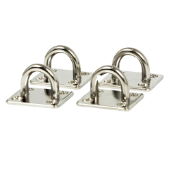 Randy & Travis Machinery 4X M6 304 Stainless Steel Oblong Pad Eye Plate Marine Hardware Staple Hook Outdoor & Leisure