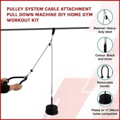 Randy & Travis Machinery Pulley System Cable Attachment Pull Down Machine DIY Home Gym Workout Kit Sports & Fitness