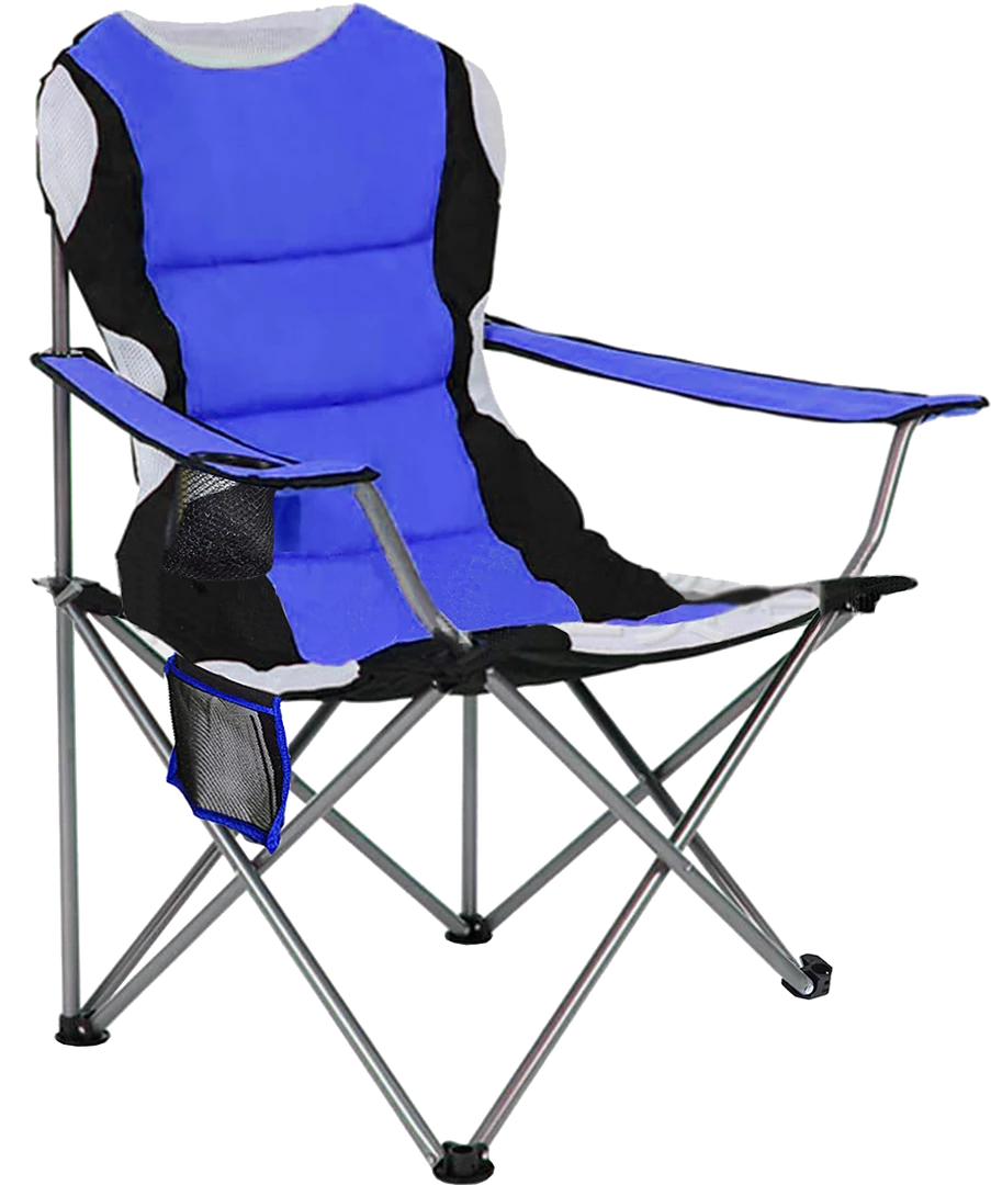 FactoryFast.com.au 2x Folding Camping Arm Chairs Portable Outdoor Garden Fishing Tourer
