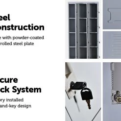 Salvatore Angelotti Furniture Twelve-Door Office Gym Shed Storage Locker