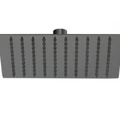 Della Francesca 200mm Shower Head Square 304SS Electroplated Matte Black Finish DIY & Renovation