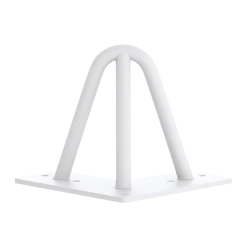 Della Francesca Set Of 4 White Industrial Retro 3-Rod Table Legs 12mm Steel Bench Desk - 11cm Furniture