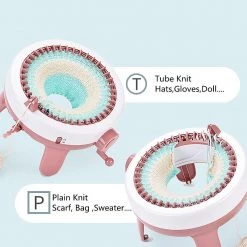 Randy & Travis Machinery Games & Hobbies DIY Knitting Machine Smart Weaving Knit Rotating Kids Toy Scarf Sock Hat Gift