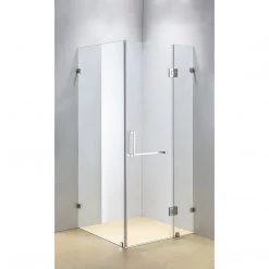 DIY & Renovation 100 X 90cm Frameless 10mm Glass Shower Screen By Della Francesca CHROME Hinges/Brackets And SQUARE Handle