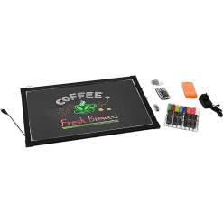 Randy & Travis Machinery 40x60cm LED Drawing Writing Board Remote Controlled Fluorescent Light Up Sensory Play Games & Hobbies