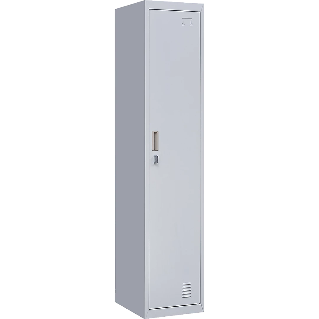 Salvatore Angelotti Grey One-Door Office Gym Shed Clothing Locker Cabinet - Padlock-operated Furniture