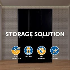 Salvatore Angelotti Three-Door Side By Side Office Gym Shed Storage Locker