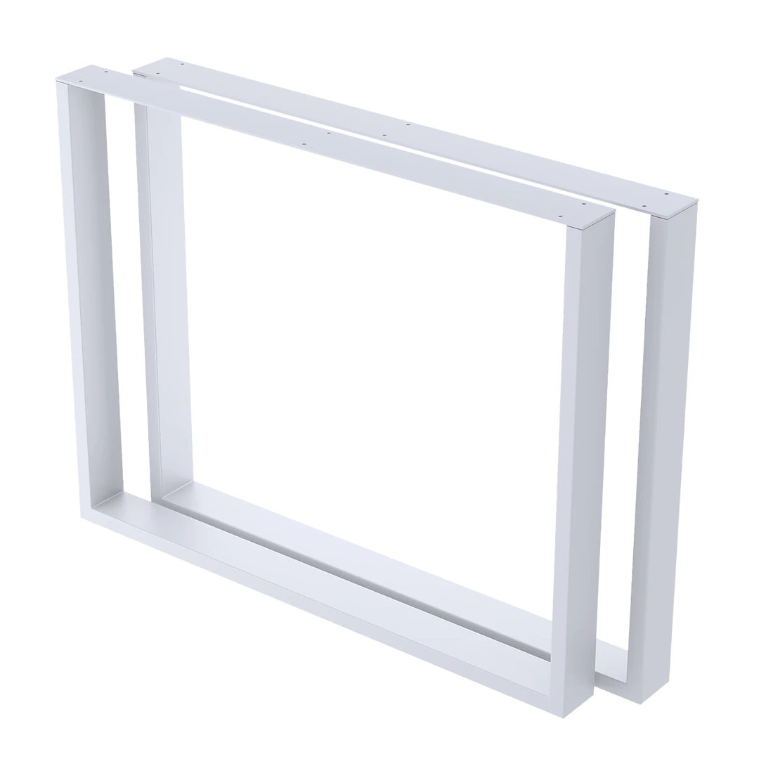 Della Francesca Rectangular-Shaped Table Bench Desk Legs Retro Industrial Design Fully Welded - White Furniture