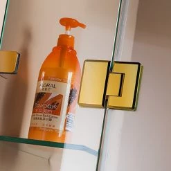 90 X 145cm Frameless Glass Bath Screen By Della Francesca Gold Finish DIY & Renovation