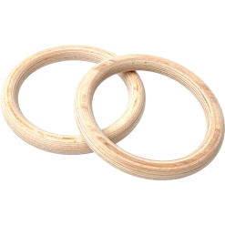 Randy & Travis Machinery 32mm Wooden Gymnastic Rings Olympic Gym Rings Strength Training Sports & Fitness