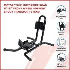 Randy & Travis Machinery Outdoor & Leisure Motorcycle Motorbike Road 17"-21" Front Wheel Support Chock Transport Stand