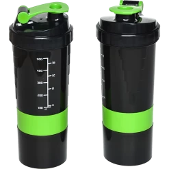Randy & Travis Machinery 2x Protein Gym Shaker Premium 3 In 1 Smart Style Blender Mixer Cup Bottle Spider