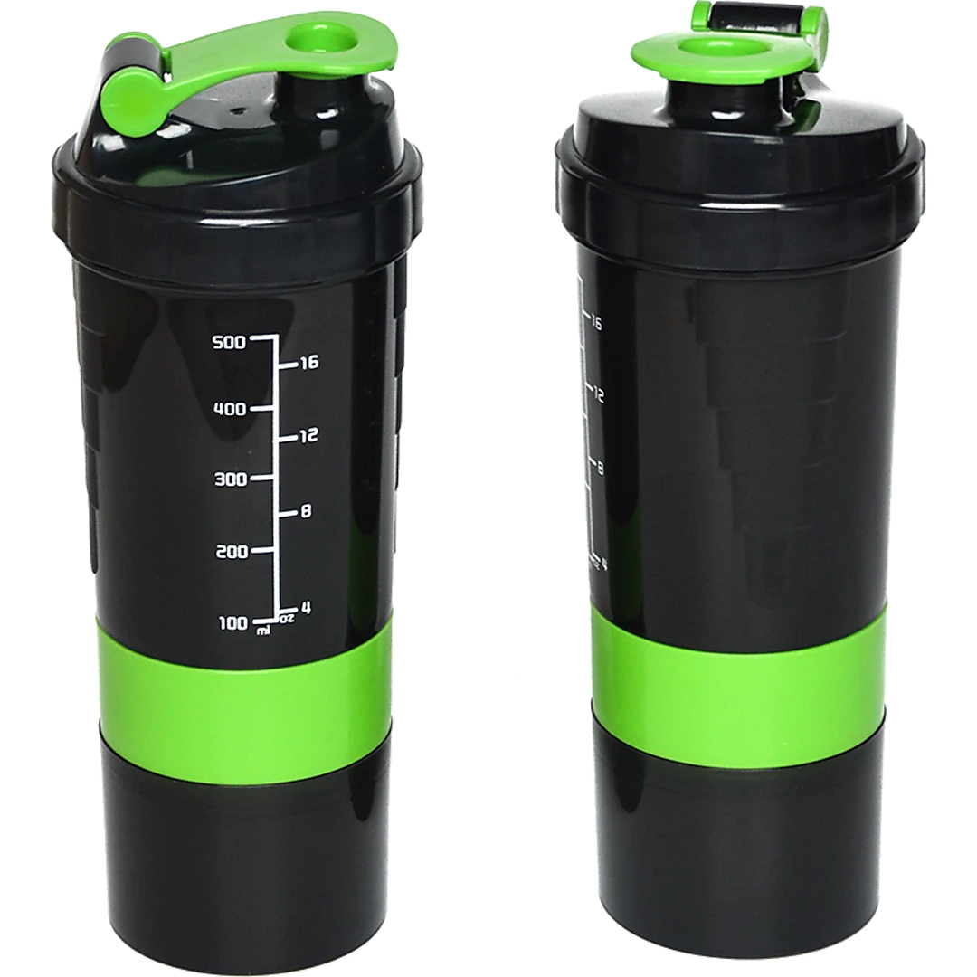 Randy & Travis Machinery 2x Protein Gym Shaker Premium 3 In 1 Smart Style Blender Mixer Cup Bottle Spider