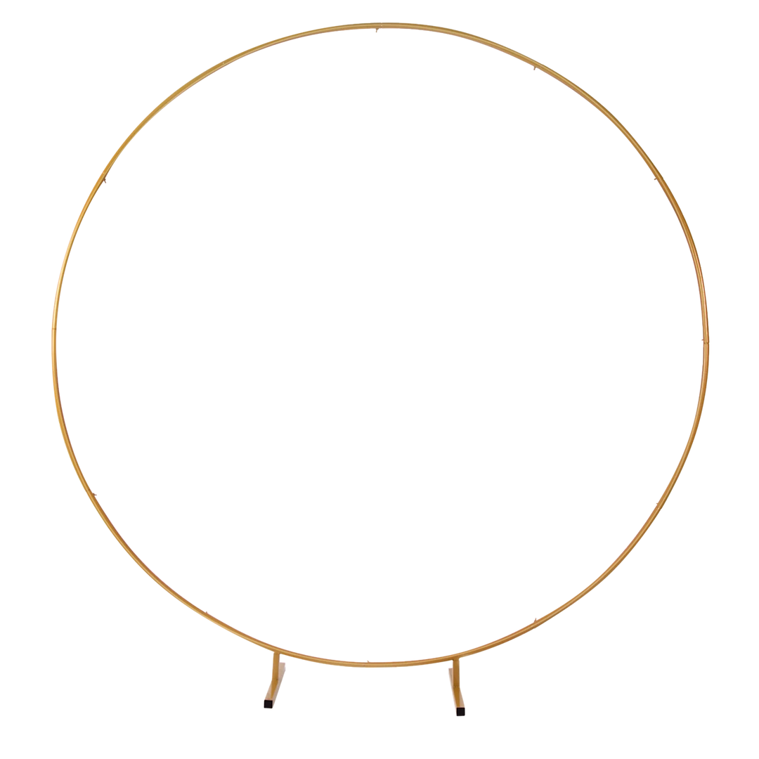 Randy & Travis Machinery 2M Wedding Hoop Round Circle Arch Backdrop Flower Display Stand Frame Background Gold