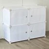 Randy & Travis Machinery White Cube DIY Shoe Cabinet Rack Storage Portable Stackable Organiser Stand