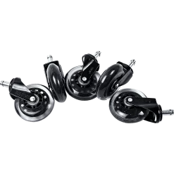 Randy & Travis Machinery Furniture 5x Office Chair Caster Wheels Set Heavy Duty & Safe For All Floors W/Universal Fit