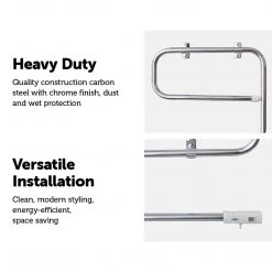 FactoryFast.com.au Electric Heated Bathroom Towel Rack -80w DIY & Renovation