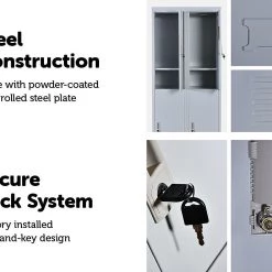 Salvatore Angelotti Furniture Four-Door Office Gym Shed Storage Locker