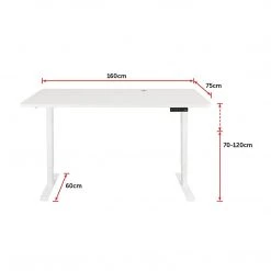 Palermo Standing Desk Sit Stand Height Adjustable Motorised 160cm Table Dual Motor