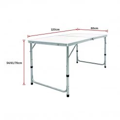 Randy & Travis Machinery Furniture Aluminium Folding Table 120cm Portable Indoor Outdoor Picnic Party Camping Tables