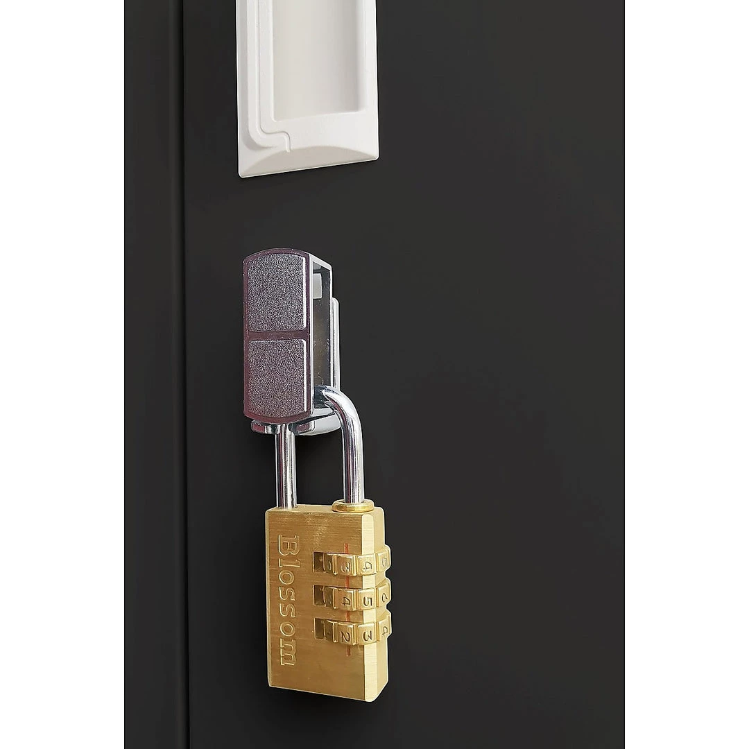 Salvatore Angelotti Black 2-Door Locker For Office Gym Shed School Home Storage - Padlock-operated Furniture