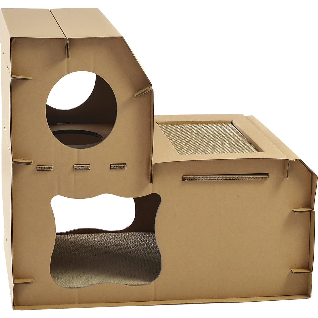 Randy & Travis Machinery Home & Lifestyle Cat Cardboard House Tree Tower Condo Scratcher Pet Post Pad Mat Furniture