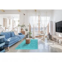 Randy & Travis Machinery Furniture 200x140cm Floor Rugs Large Shaggy Rug Area Carpet Bedroom Living Room Mat Turquoise