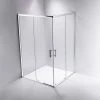 Della Francesca 1200 X 900mm Sliding Door Nano Safety Glass Shower Screen In CHROME