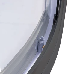 Della Francesca 90 X 90cm Rounded Sliding 6mm Curved Shower Screen With Base In Black With White Base