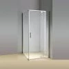 Della Francesca 1000 X 1000 X 1900mm Framed Safety Glass Pivot Door Shower Screen In CHROME