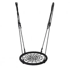 Randy & Travis Machinery Kids Rope Swing Round Outdoor Birds Crows Nest Spider Web Swing Seat 65cm