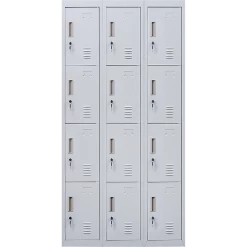 Salvatore Angelotti Furniture Grey 12-Door Locker For Office Gym Shed School Home Storage - Standard Lock With 2 Keys
