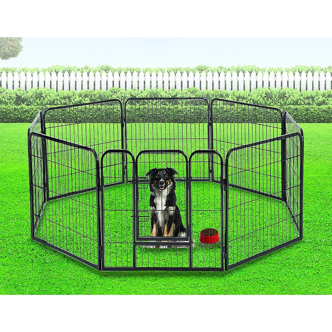 Randy & Travis Machinery Home & Lifestyle 8 Panel Heavy Duty Pet Dog Playpen Puppy Exercise Fence Enclosure Cage