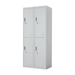 Salvatore Angelotti Grey Four-Door Office Gym Shed Storage Locker- 3-Digit Combination Lock Furniture