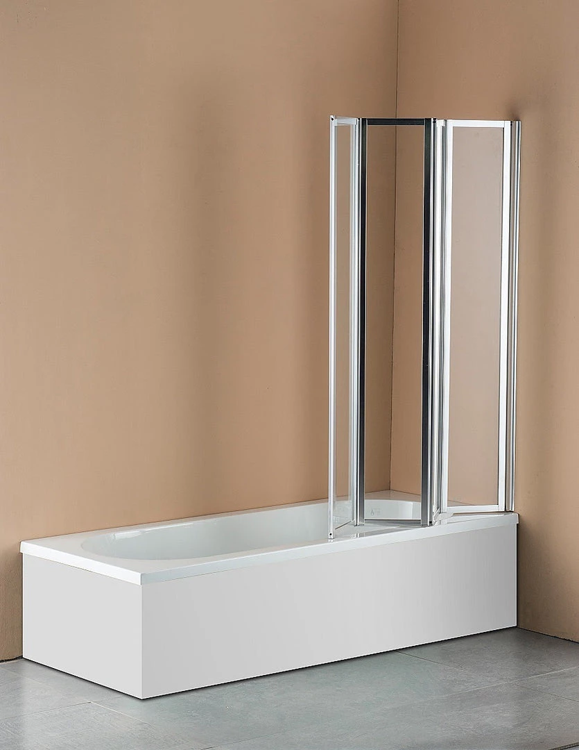 Della Francesca 4 Fold Chrome Folding Bath Shower Screen Door Panel 1000 X 1400mm DIY & Renovation