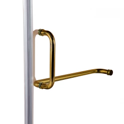 120 X 90cm Frameless 10mm Glass Shower Screen By Della Francesca GOLD Hinges/Brackets And ROUND Handle DIY & Renovation