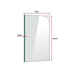 70 X 145cm Frameless Glass Bath Screen By Della Francesca Chrome DIY & Renovation