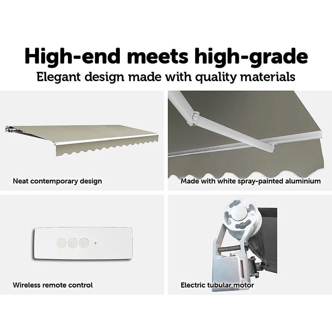 Bariloche 3.5 X 2.5m Automatic Outdoor Motorised Folding Arm Awning DIY & Renovation