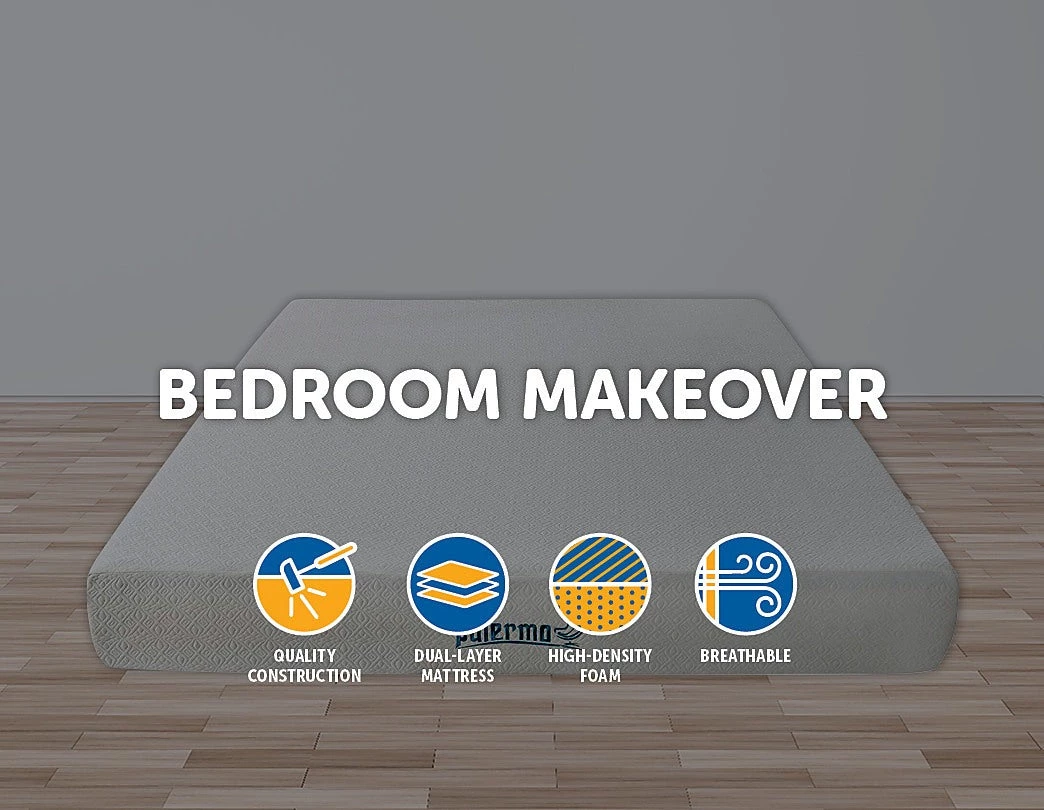 Palermo King 25cm Gel Memory Foam Mattress Dual-Layered - CertiPUR-US Furniture