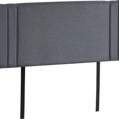 Palermo Furniture Grey Linen Fabric Double Deluxe Headboard Bedhead