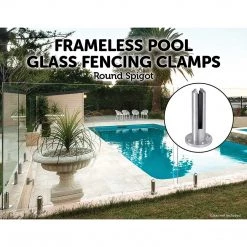 Bariloche Frameless Pool Glass Fencing Clamps Spigots DIY & Renovation