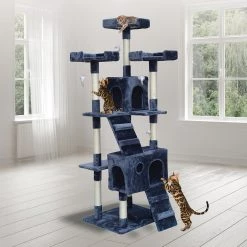 Randy & Travis Machinery 180cm Cat Tree Scratching Post Scratcher Tower Condo House Furniture Wood